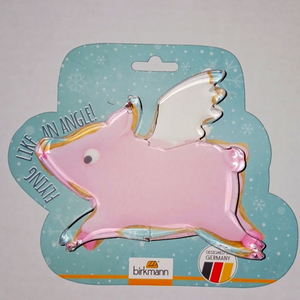 Pig Cookie cutter Birkmann Germany. "Flying like angel". "When pigs fly" Nwt
